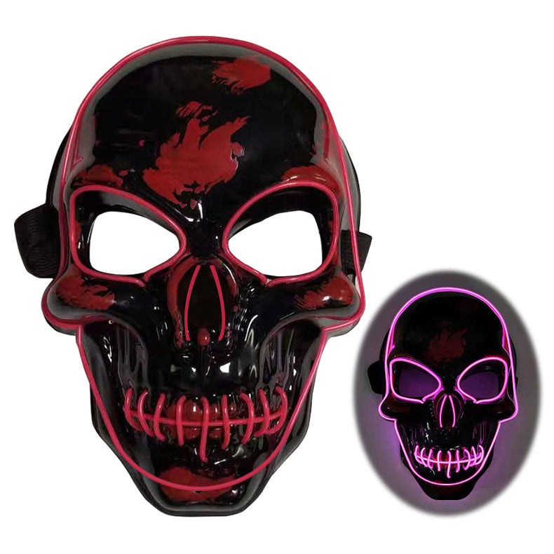 Halloween Skelett Maske mit LED-Licht