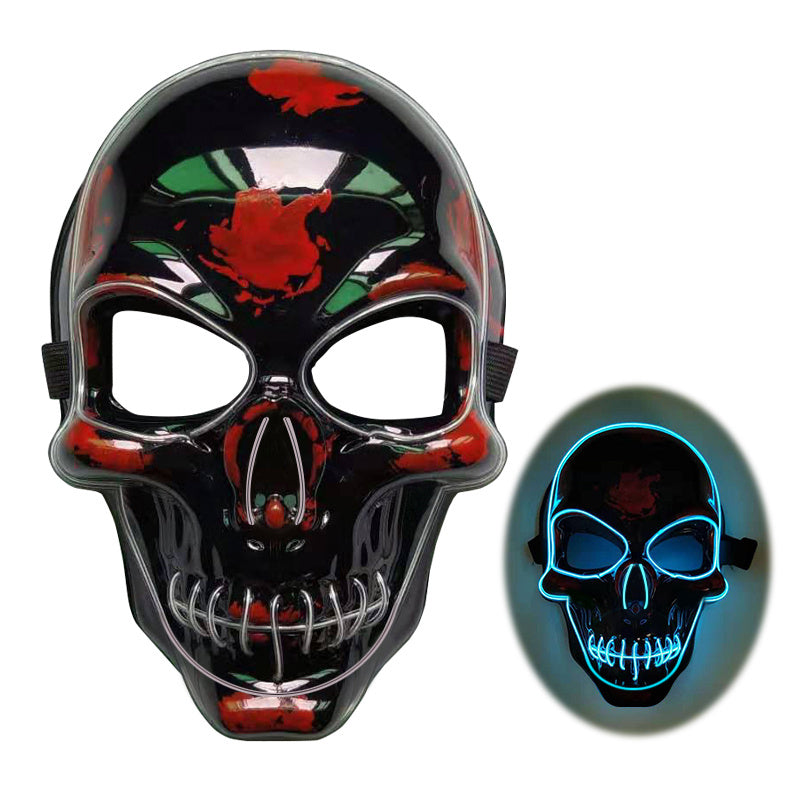 Halloween Skelett Maske mit LED-Licht