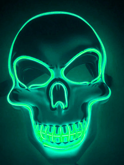 Halloween Skelett Maske mit LED-Licht