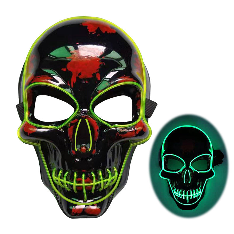 Halloween Skelett Maske mit LED-Licht