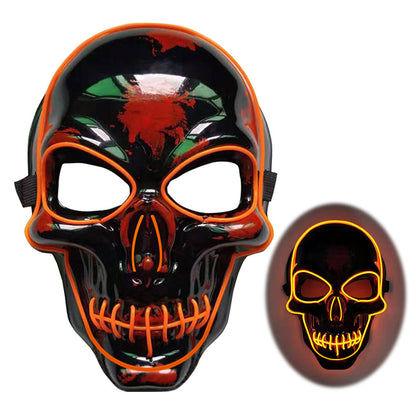 Halloween Skelett Maske mit LED-Licht