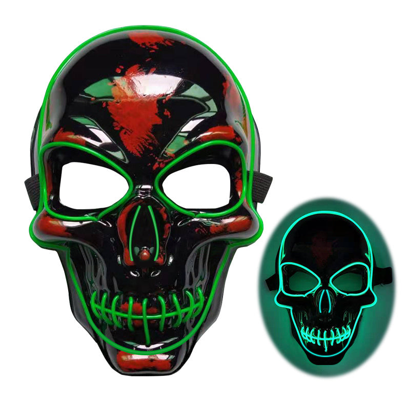 Halloween Skelett Maske mit LED-Licht