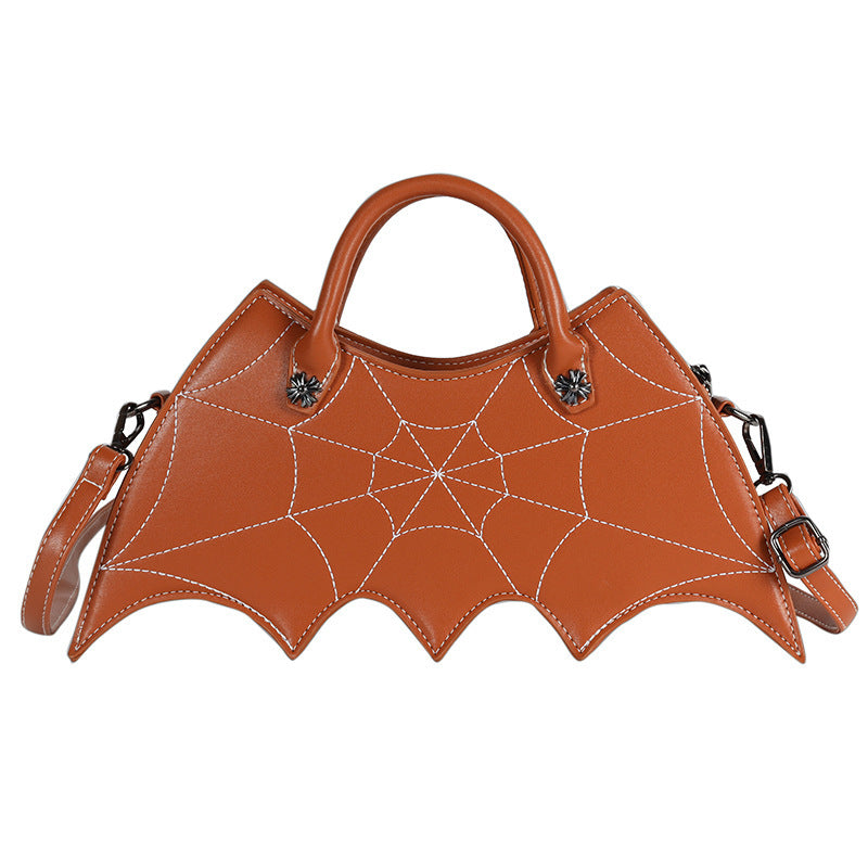 Halloween Schultertasche – Spinnennetz-Design / Batgirl Style