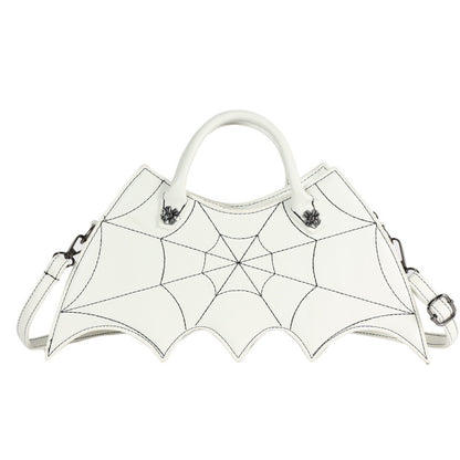 Halloween Schultertasche – Spinnennetz-Design / Batgirl Style
