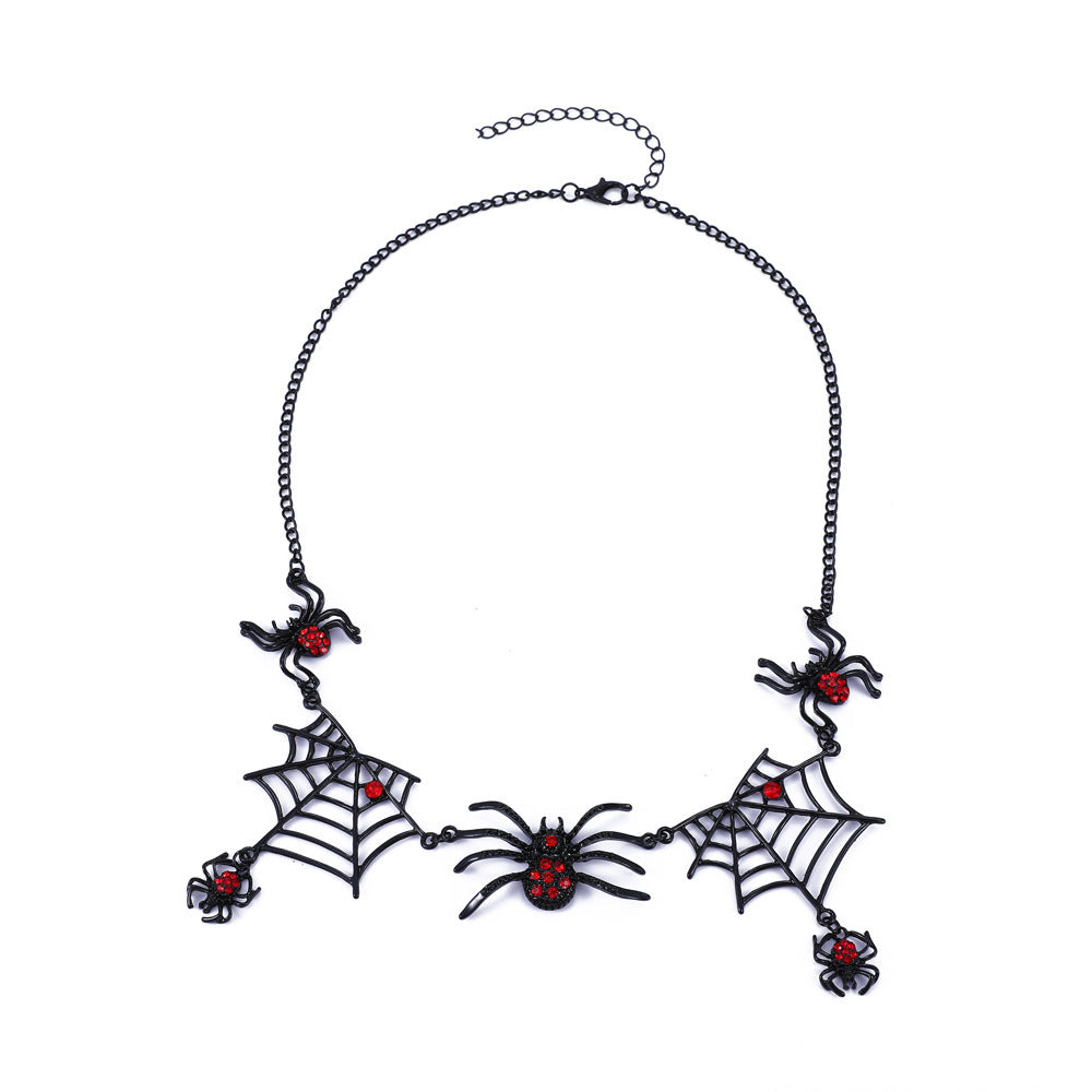 Halloween Halskette – Spinne & Spinnennetz