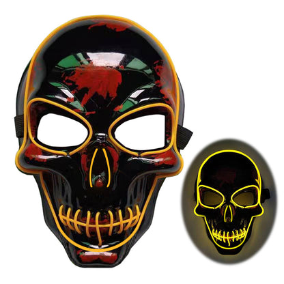 Halloween Skelett Maske mit LED-Licht