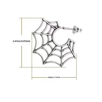 Spinnennetz Ohrringe – Gothic Style
