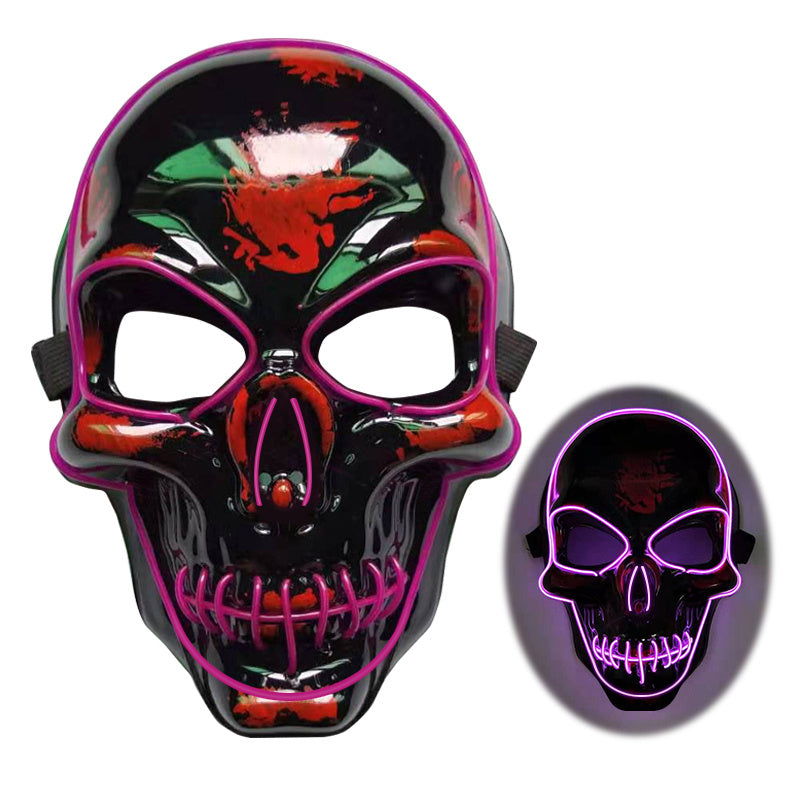 Halloween Skelett Maske mit LED-Licht