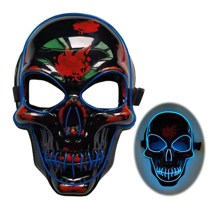 Halloween Skelett Maske mit LED-Licht