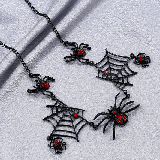 Halloween Halskette – Spinne & Spinnennetz