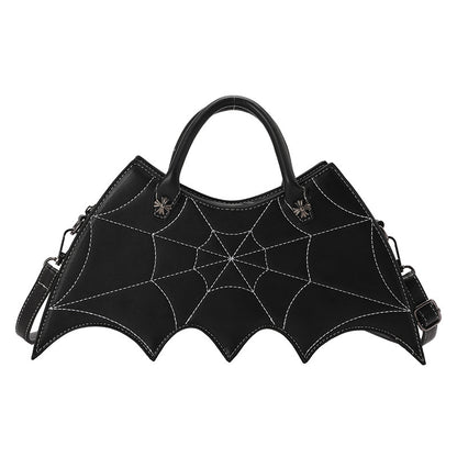Halloween Schultertasche – Spinnennetz-Design / Batgirl Style