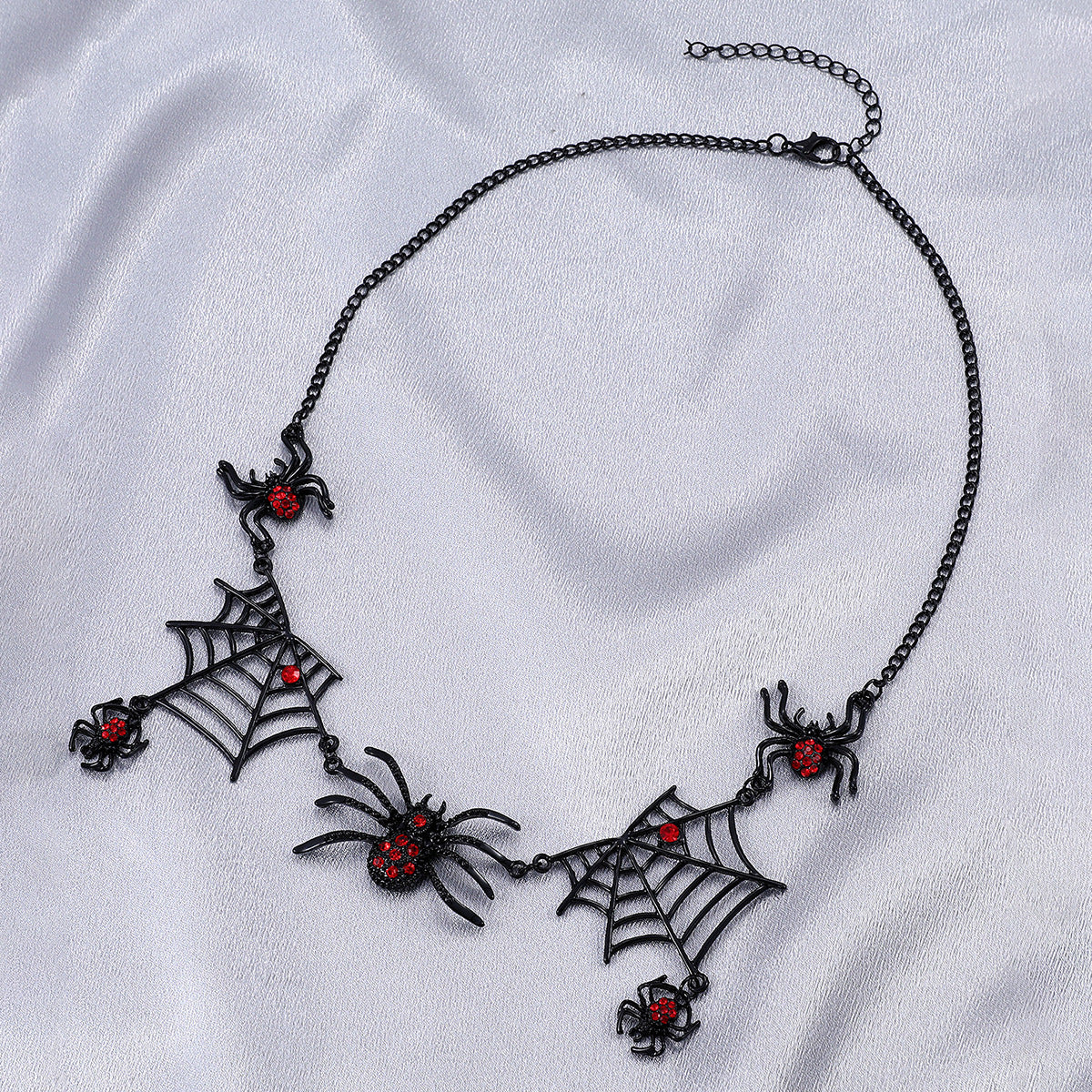 Halloween Halskette – Spinne & Spinnennetz