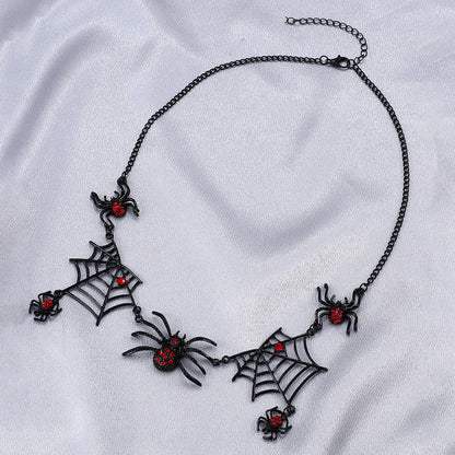 Halloween Halskette – Spinne & Spinnennetz